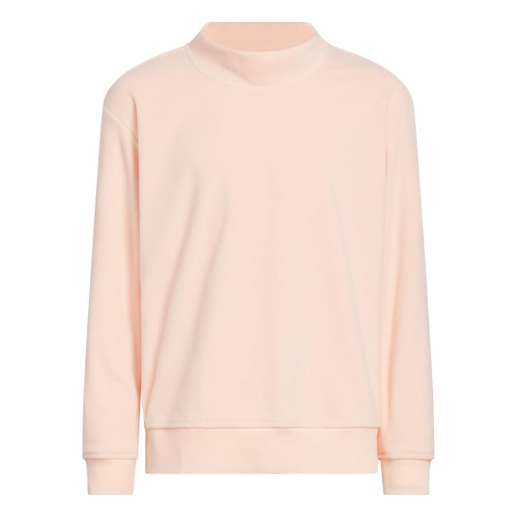 adidas Men's Fleece Mock Neck Pullover - Powder Coral, XS
