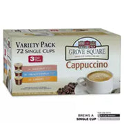 Grove Square Cappuccino Flavor Variety Pack  24 Single Serve Cups