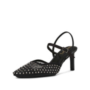 Anne Klein Women's Rosedale-C Slingback Pump, Black Crystal - size 5.5