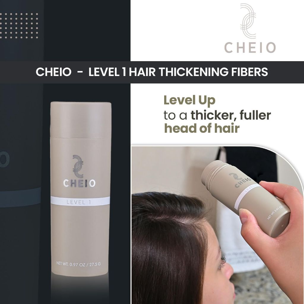 Cheio - Hair Thickening Fibers - 27.5g - Level 1 (Black)
