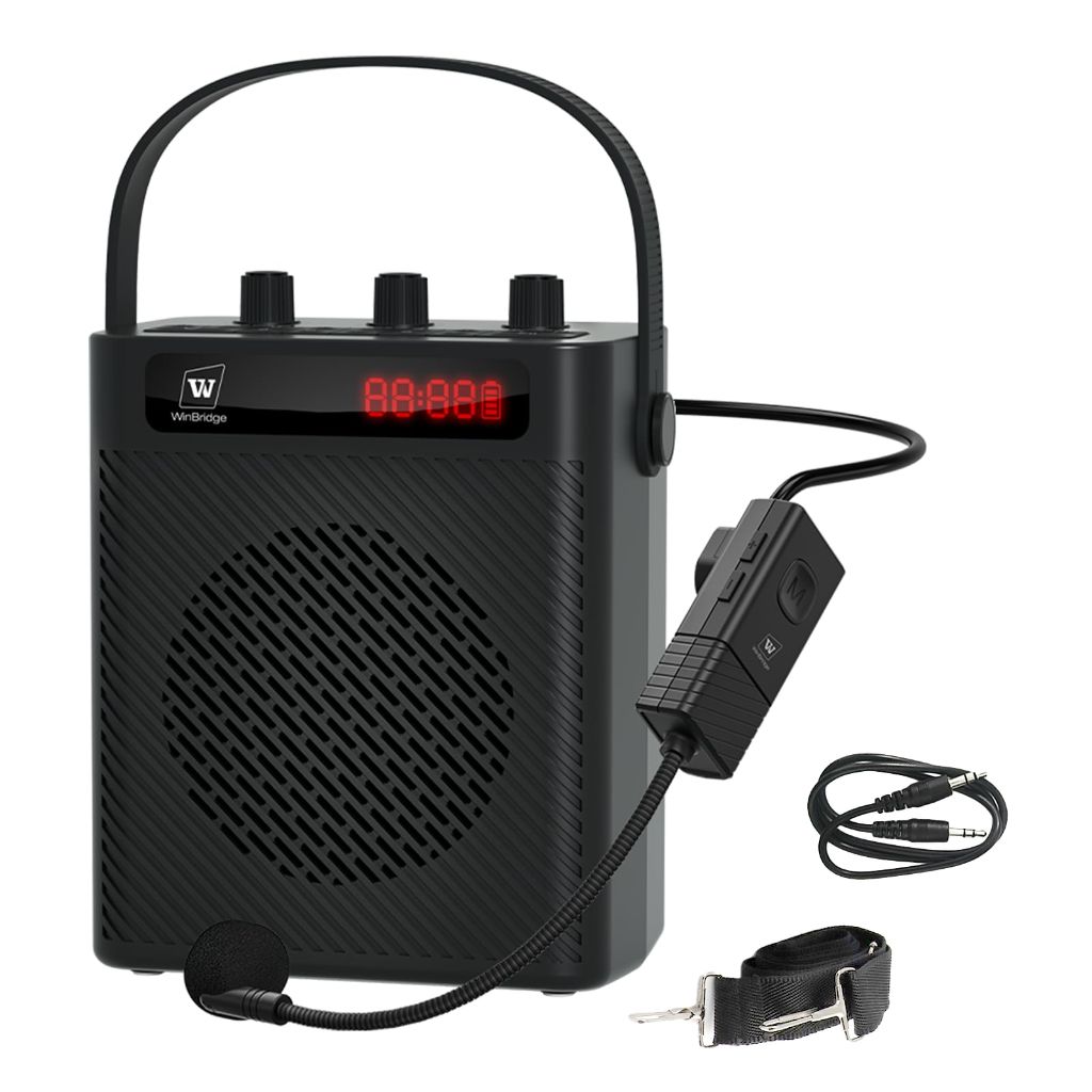 Voice Amplifier with Wireless Microphone & Speaker - Portable Bluetooth PA System - S93
