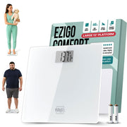 Bathroom Scale for Body Weight with XL Platform 12-inch 30cm Accurate High Capacity 440lb/200kg, Batteries Included