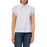 Lucky Brand Sleeveless Tunic Button-down Blue Stripe, XS