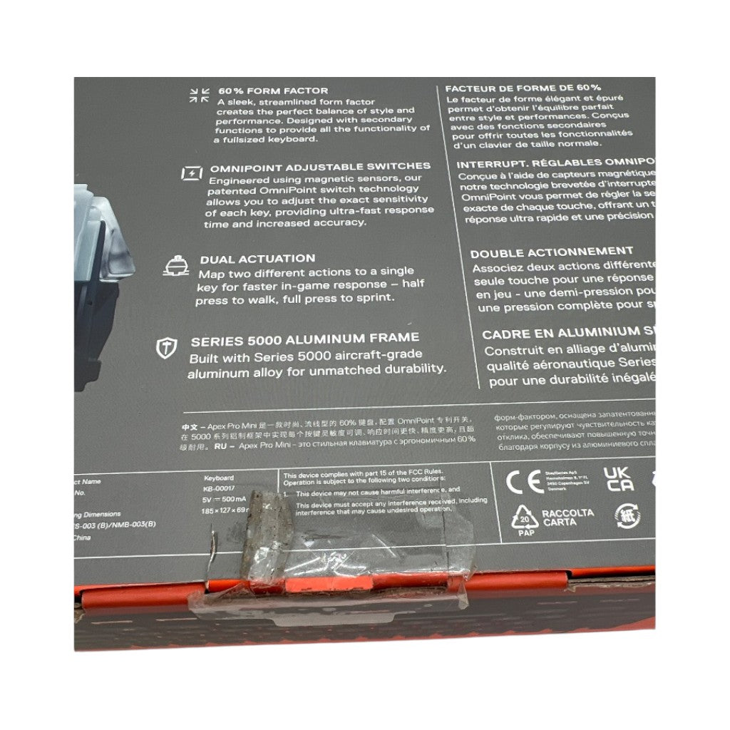 Steelseries Apex Pro Mini US Gaming Keyboard Black