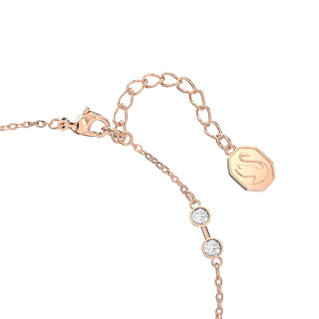 Swarovski Remix Collection strand, Round cut, clear, Rose gold-tone finish 5664055