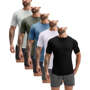 GYM REVOLUTION Men's Workout T Shirts, Medium, 5 Pack