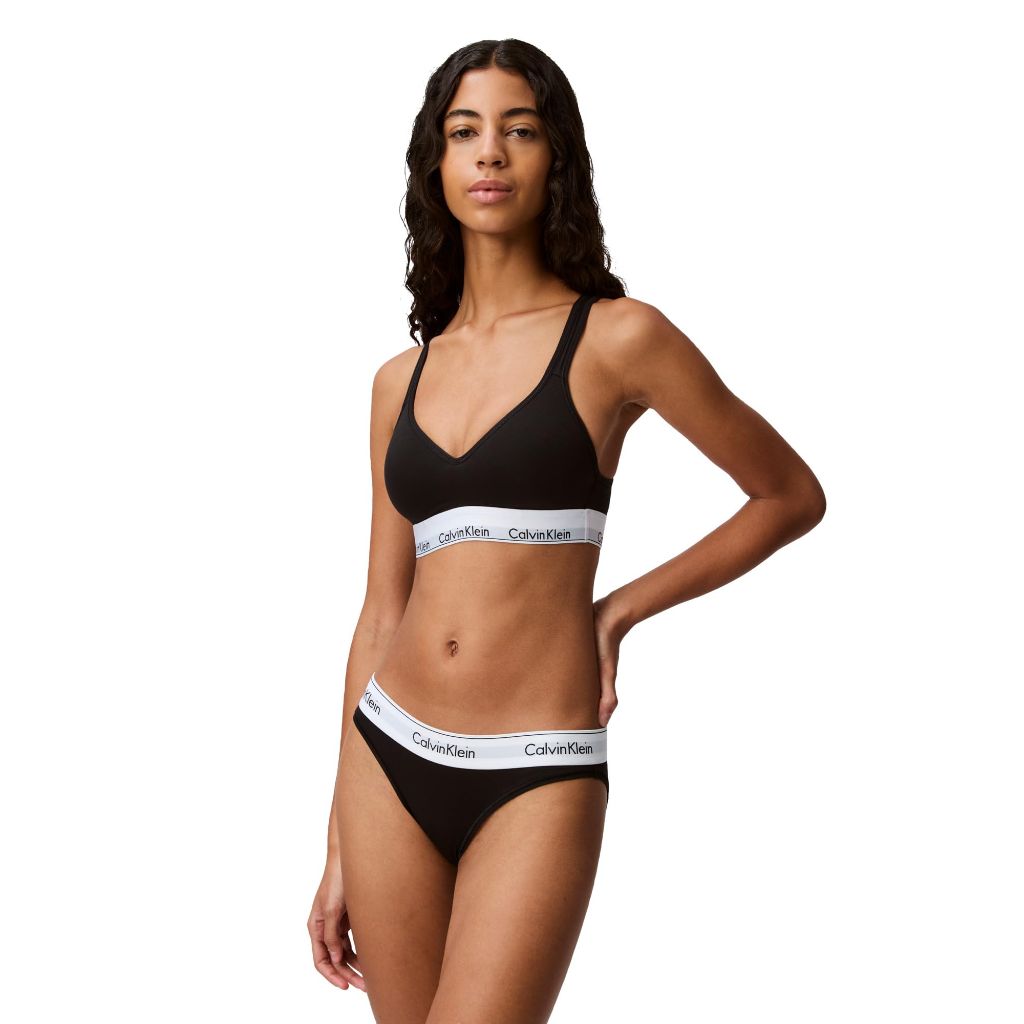 Calvin Klein Women's Modern Cotton Stretch Bikini Panties - Black, XL (One Pair)