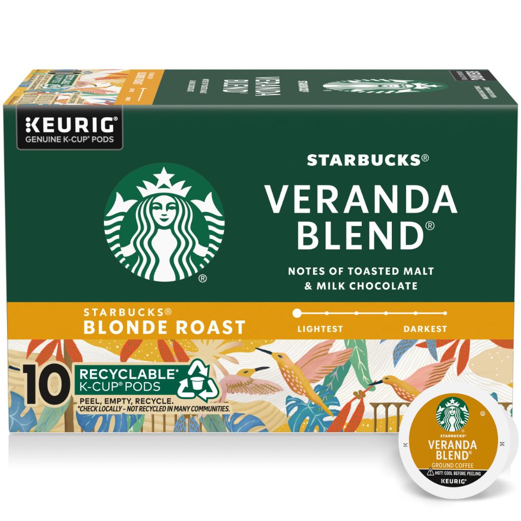 Starbucks Veranda Blend Blonde Roast Keurig K-Cup Coffee Pods, 10ct.