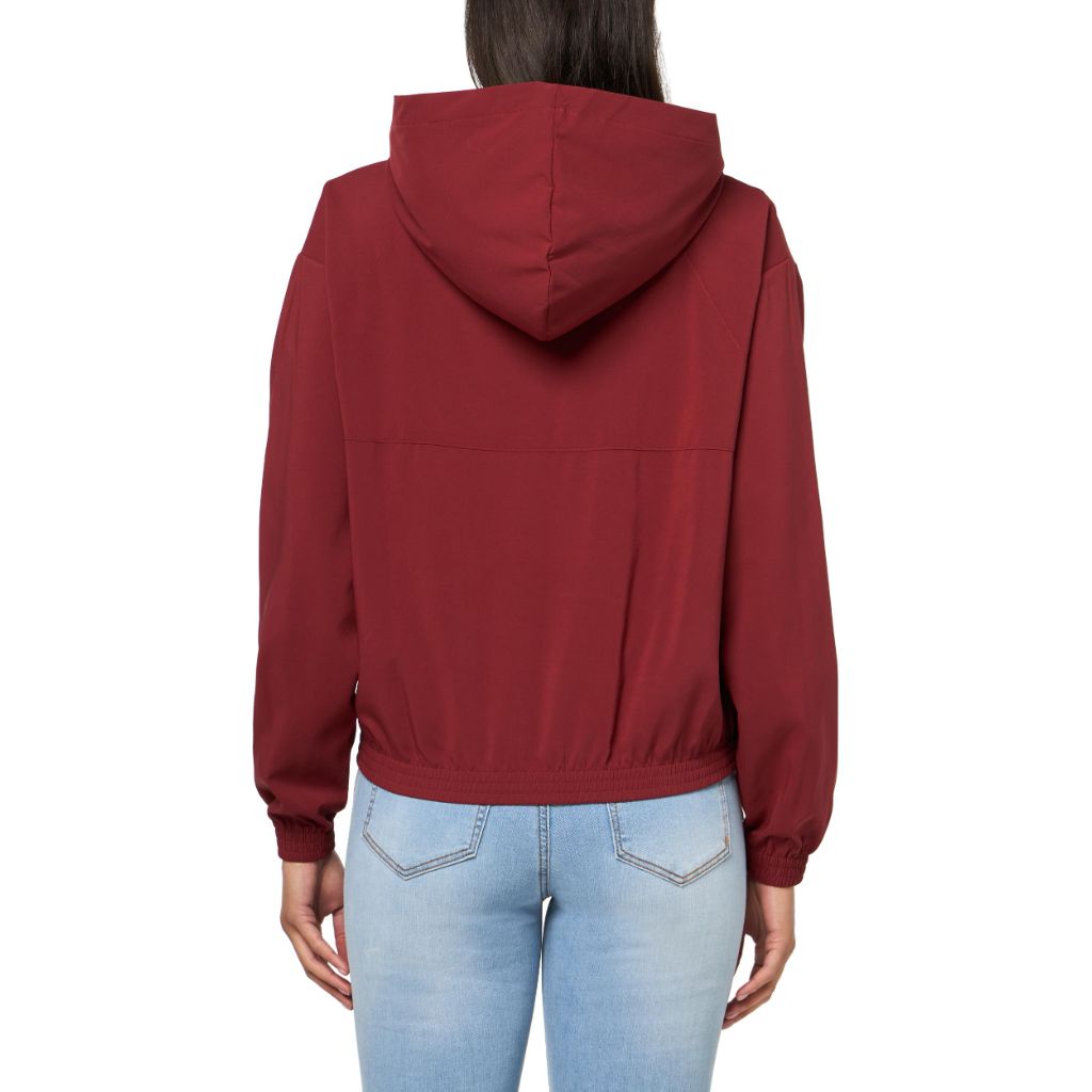 Reebok Women's Id Train Woven Jacket, Rich Maroon, XX-Small