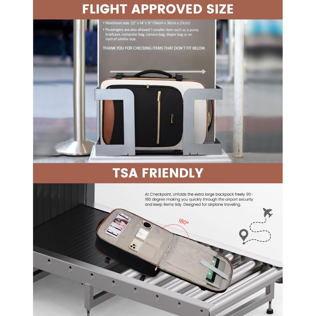 LOVEVOOK Large Travel Backpack with 3 Packing Cubes