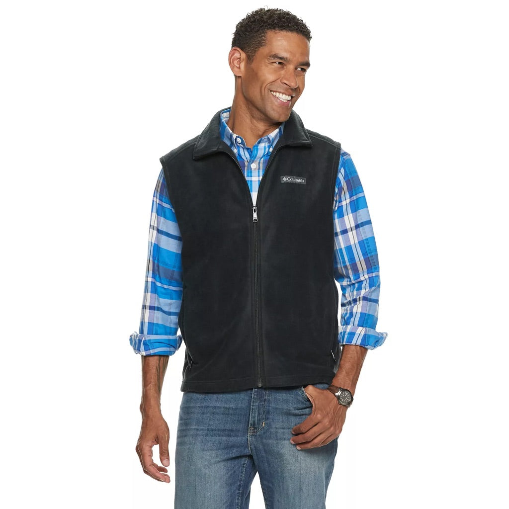 Columbia Men's Steens Mountain Fleece Vest - Black, Size Medium