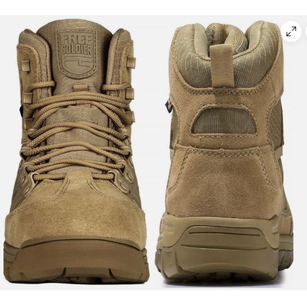 Free Soldier Men's Phantom 6" Tactical Hiking Boots - Brown, Size 7