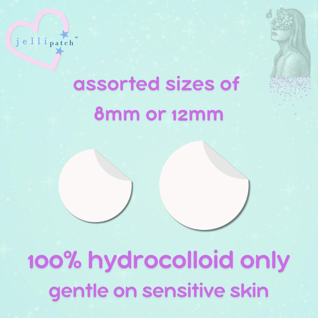 Jelli Patch Pimple Patches For Face - Acne Skincare Sticker - Hydrocolloid - Unscented - 36 Count - Dot