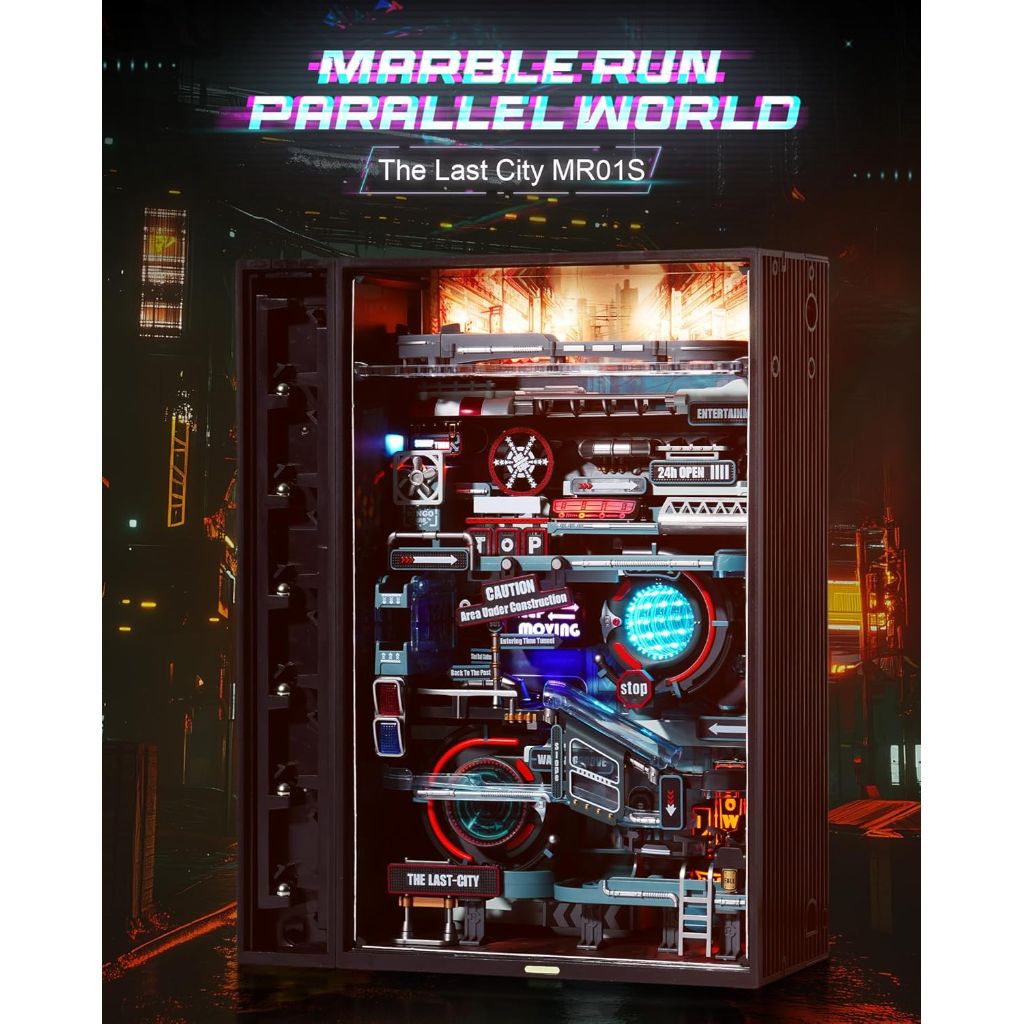 3D Puzzles Electric Marble Run Model Kits, Building Sets for Ages 14+, 3D Puzzles for Games, STEM Toys for Kids, Boys Girl Birthday Gifts, Parallel World-The Last City