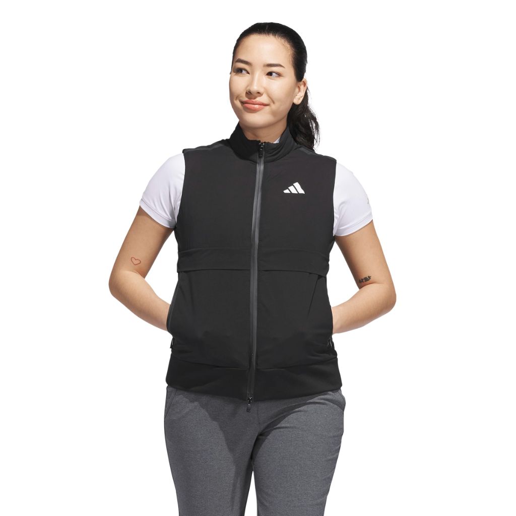adidas Women's Standard Ultimate365 Tour Frostguard Full-Zip Golf Vest - Black, Medium