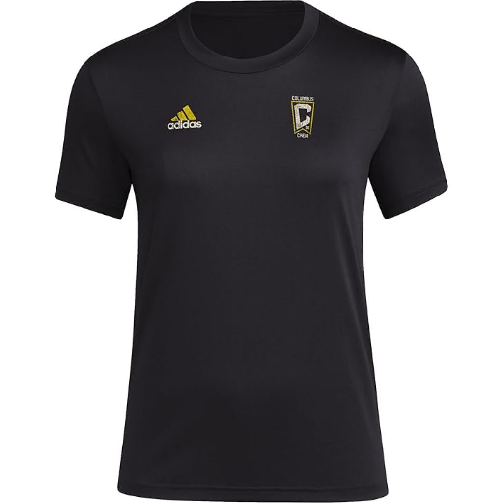 adidas Women's Columbus Crew MLS Short Sleeve T-Shirt - Black, Size Medium Tall