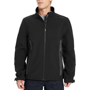 DURAWERK Men's Softshell Water-Resistant Fleece Jacket - Black, Large