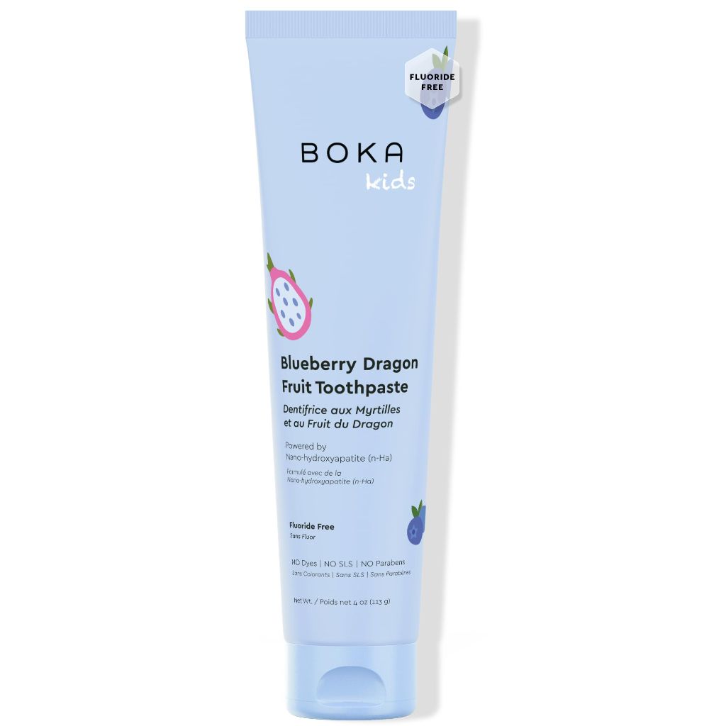 Boka Fluoride Free Toothpaste Nano Hydroxyapatite Toothpaste - Blueberry Dragon Fruit Flavor, 4 oz 1Pk