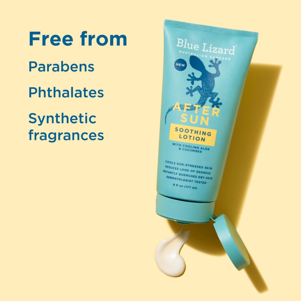 BLUE LIZARD After Sun Soothing Lotion, Lightweight Formula with Shea Butter, 6 oz.