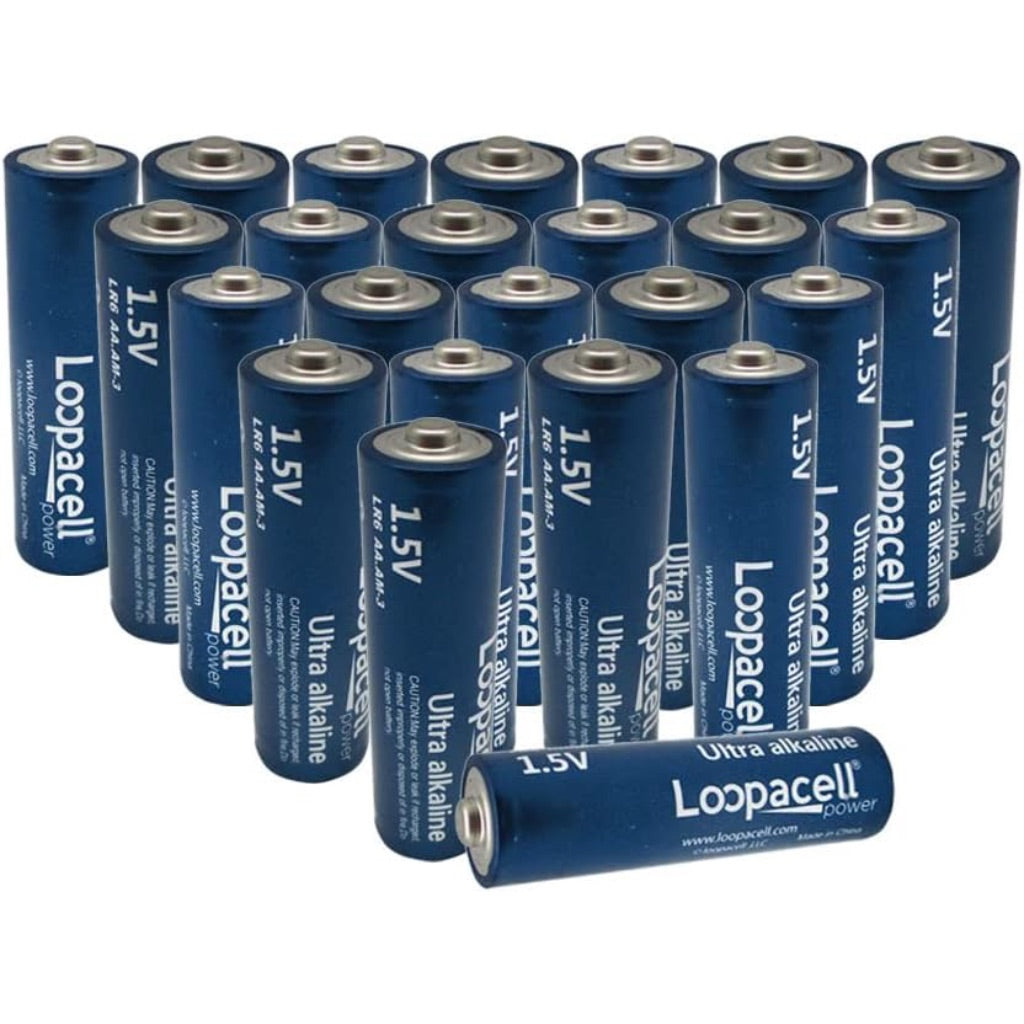 Loopacell 1.5V Alkaline Batteries - AA - 24 Pack