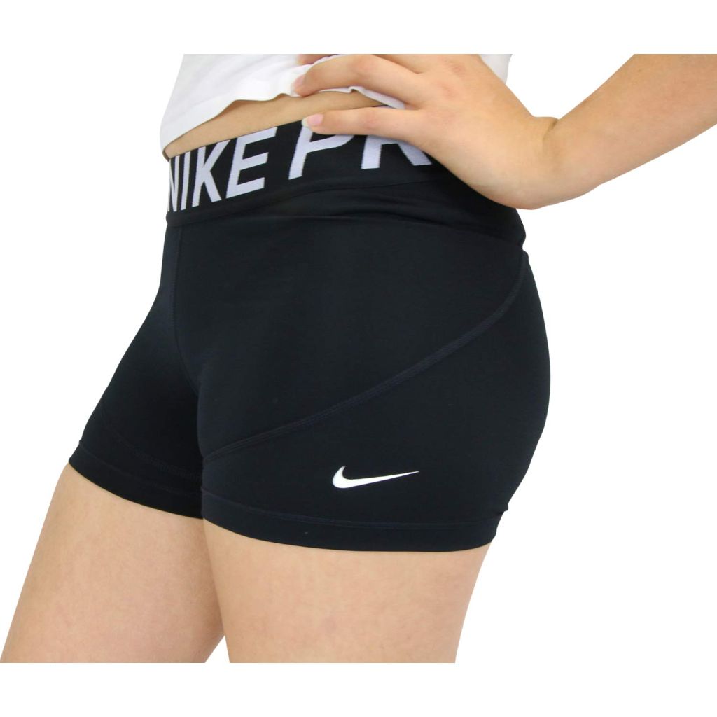 Nike Pro Women's 3" Training Shorts, Black/White - size M