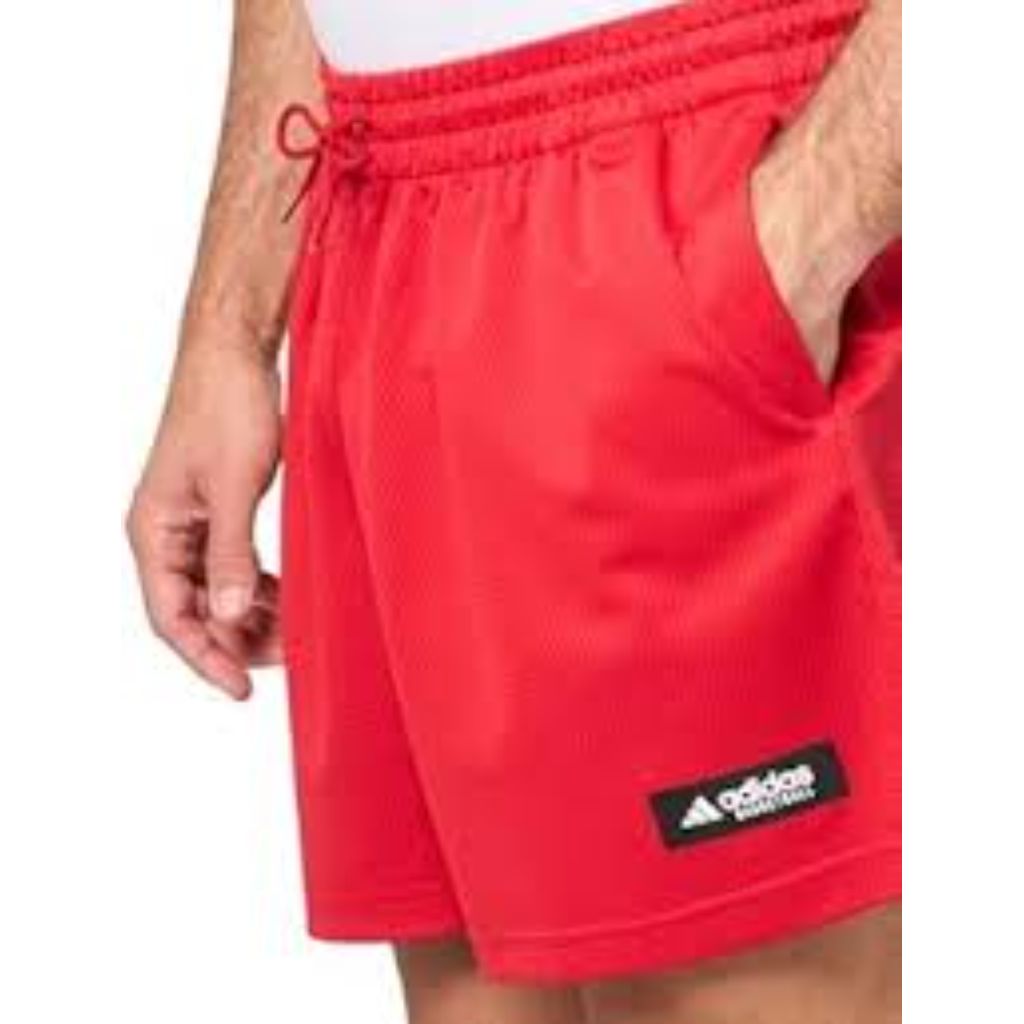 adidas Originals Men's Legends Shorts, 9" Inseam - Better Scarlet/White, Small