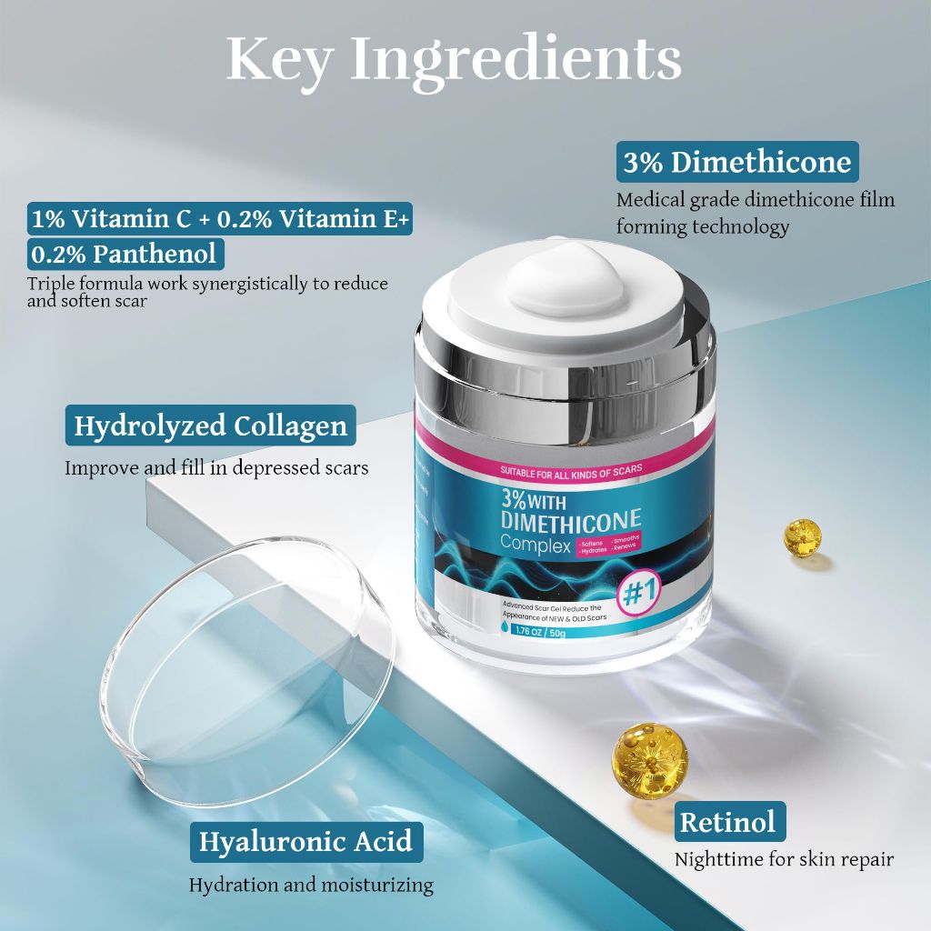 Silicone Scar Cream, 1.76 Oz (50g)