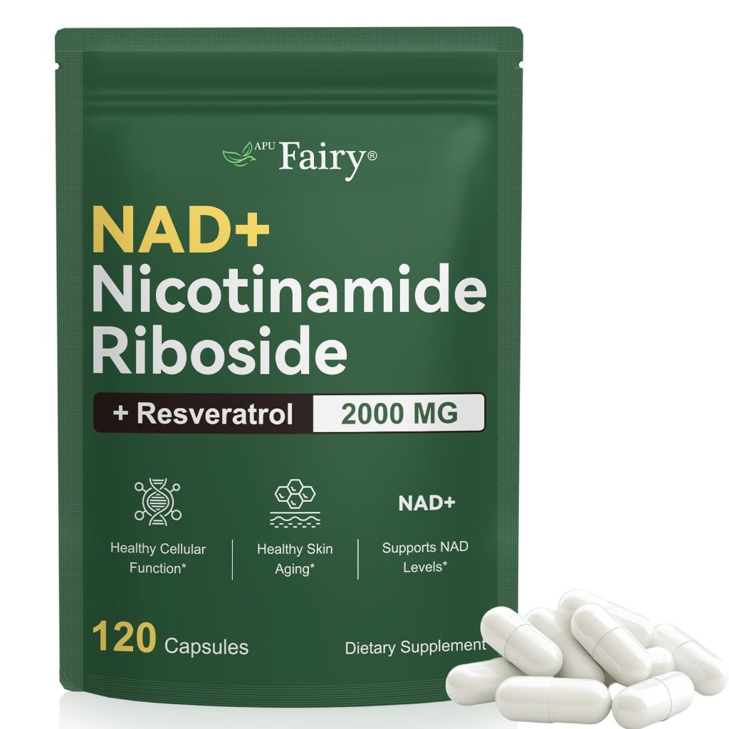 APU.FAIRY NAD Supplement, NAD Nicotinamide Riboside, 120 Capsules