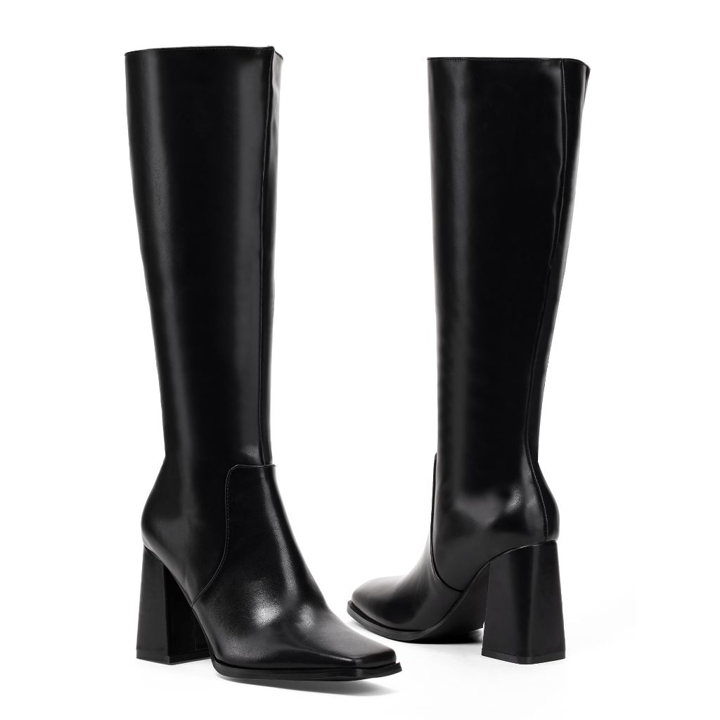 Elisabet Tang Casual Classic Knee-High Long Boots, Black - size 9