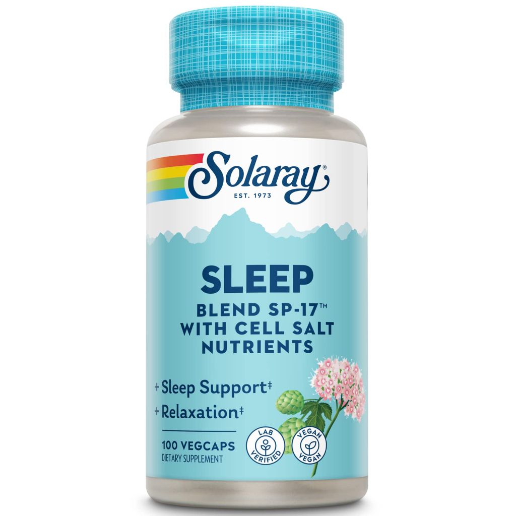 Solaray Sleep Blend SP-17 | Herbal Blend w/Cell Salt Nutrients | 100 Capsules