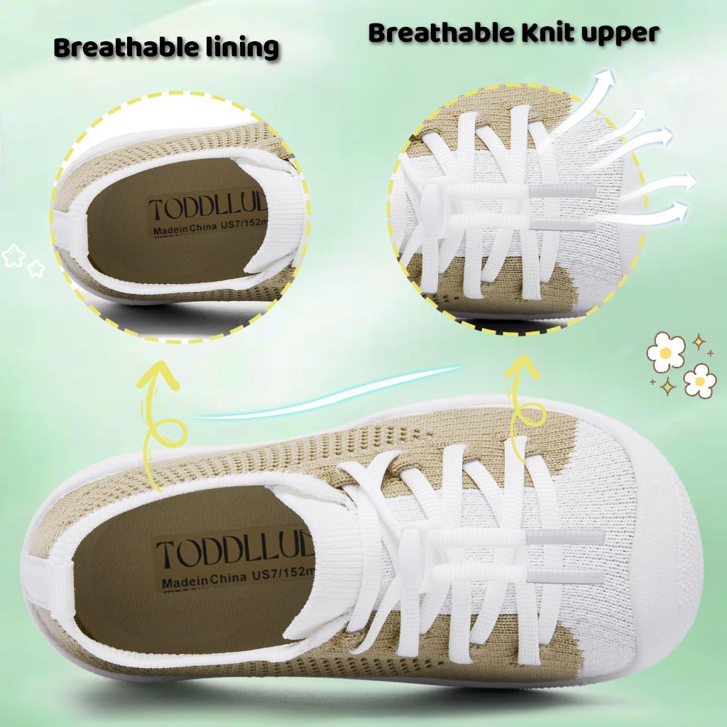 TODDLLUBY Toddler Sneakers - Easy On/Off with Arch Support & Machine Washable - Green