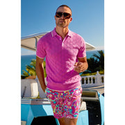 Mr Turk Ringold Short Sleeve Polo / Piazza Pink XS