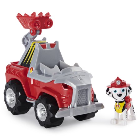 PAW Patrol  Dino Rescue Marshallâ€™s Deluxe Rev up Vehicle with Mystery Dinosaur Figure