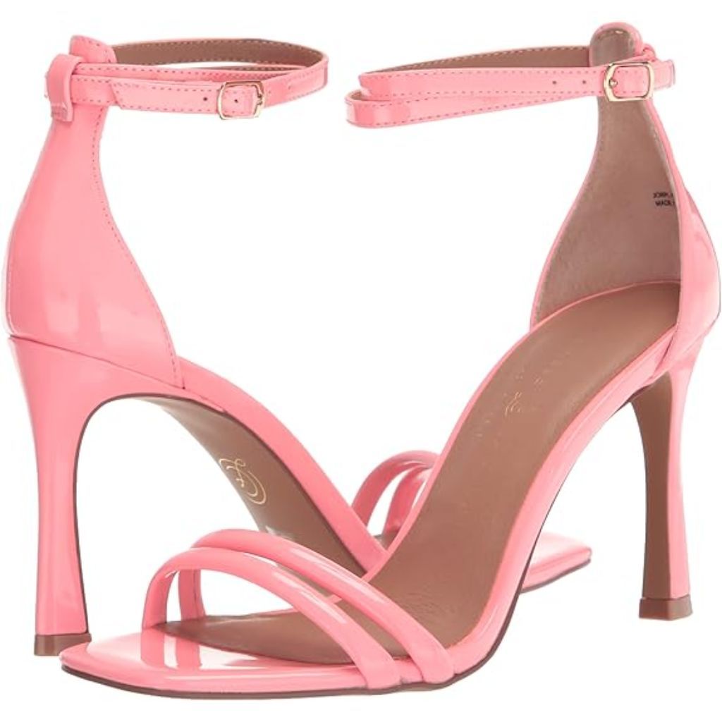 Chinese Laundry Women's Jasmine Ankle Strap Heeled Sandles - Light Pink Patent, Size 7.5