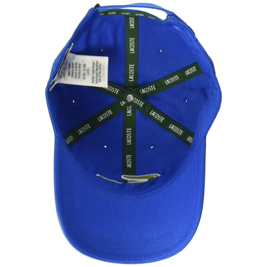 Lacoste Men's Front Medium Croc Cotton Twill Cap, One Size, Navy Blue