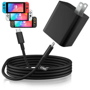 Herfair Switch 2 Charger 60W 20V/3A AC Power Adapter Fast Charging Block with USB C