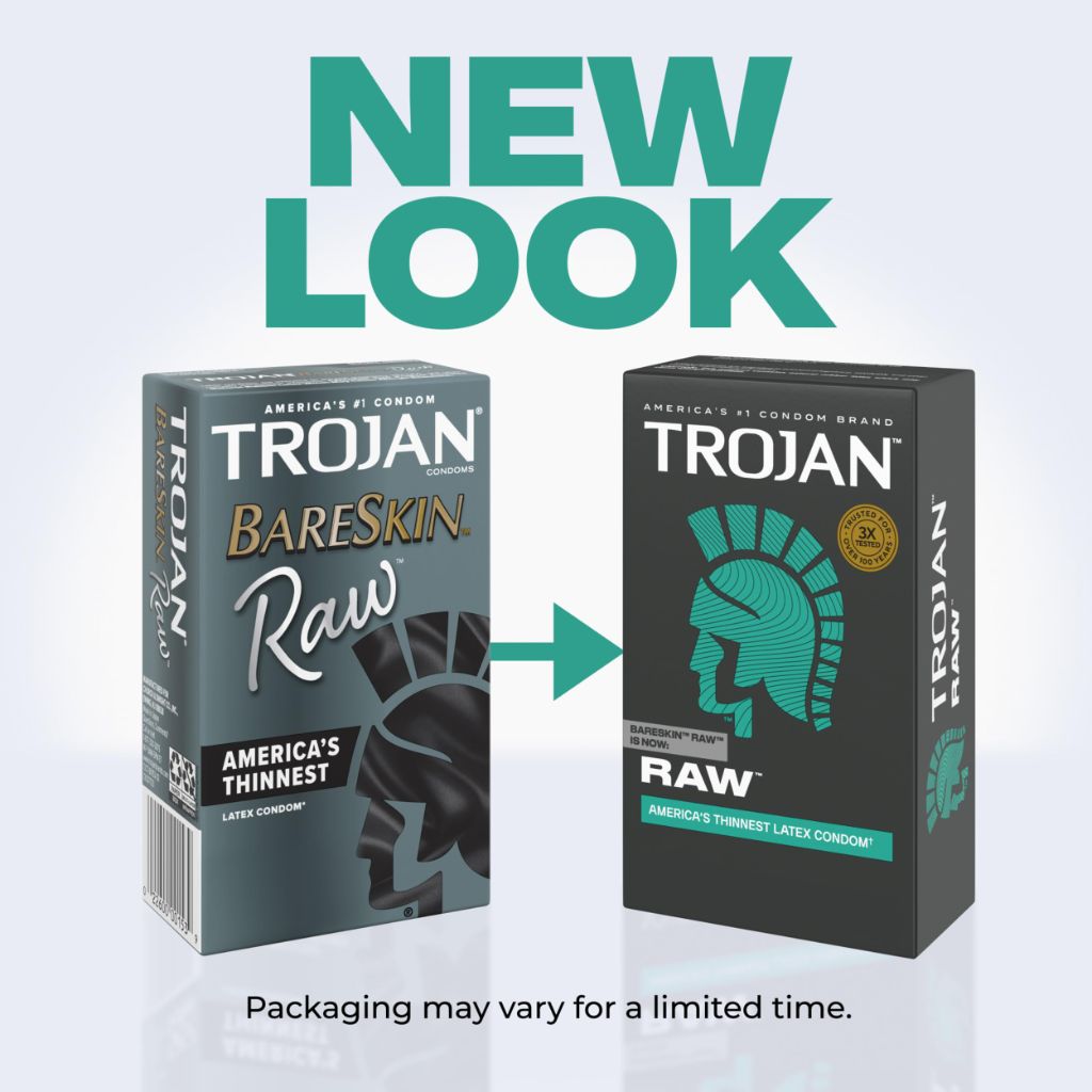 Trojan Bare Skin Raw Latex Lubricated Thin Condoms  - 24ct.