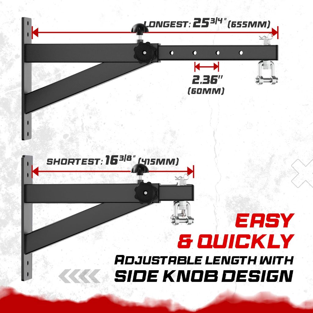 Yes4All 150 LBS Heavy Bag Hanger, Adjustable Punching Bag Wall Mount, Heavy Duty Boxing Bag Bracket for Kickboxing Bag
