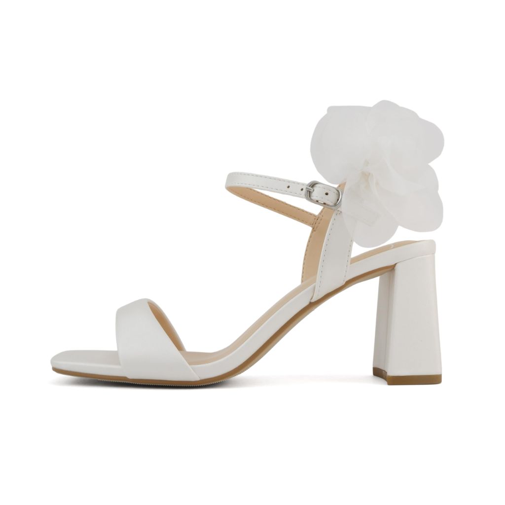 Delicious Bless Women Open Toe High Heel Sandals, White - size 7.5