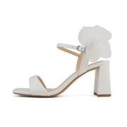 Delicious Bless Women Open Toe High Heel Sandals, White - size 7.5