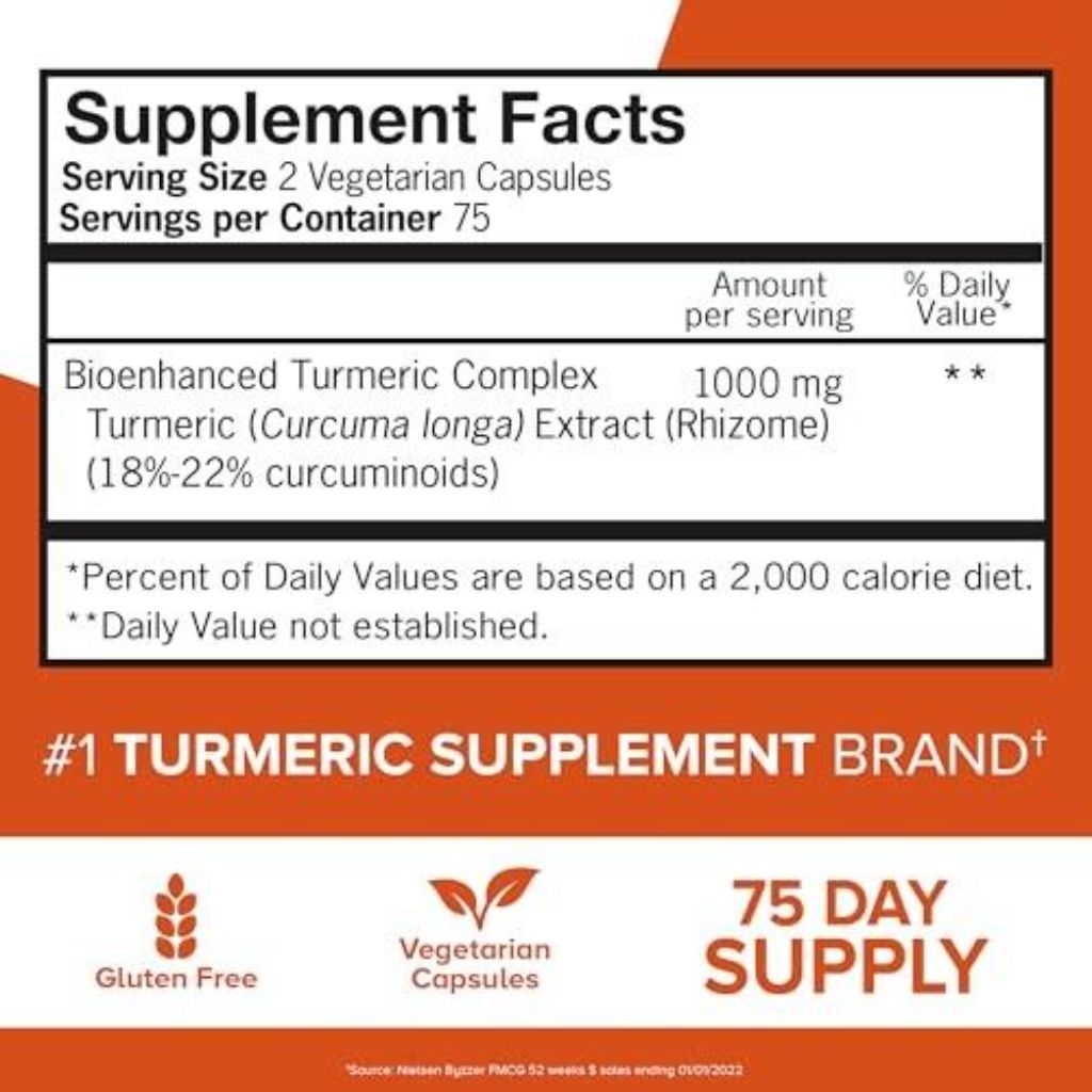 Qunol Turmeric Curcumin Supplement, Turmeric 1000mg with Ultra High Absorption, Joint Support Supplement, Extra Strength Turmeric Capsules, 150 Count