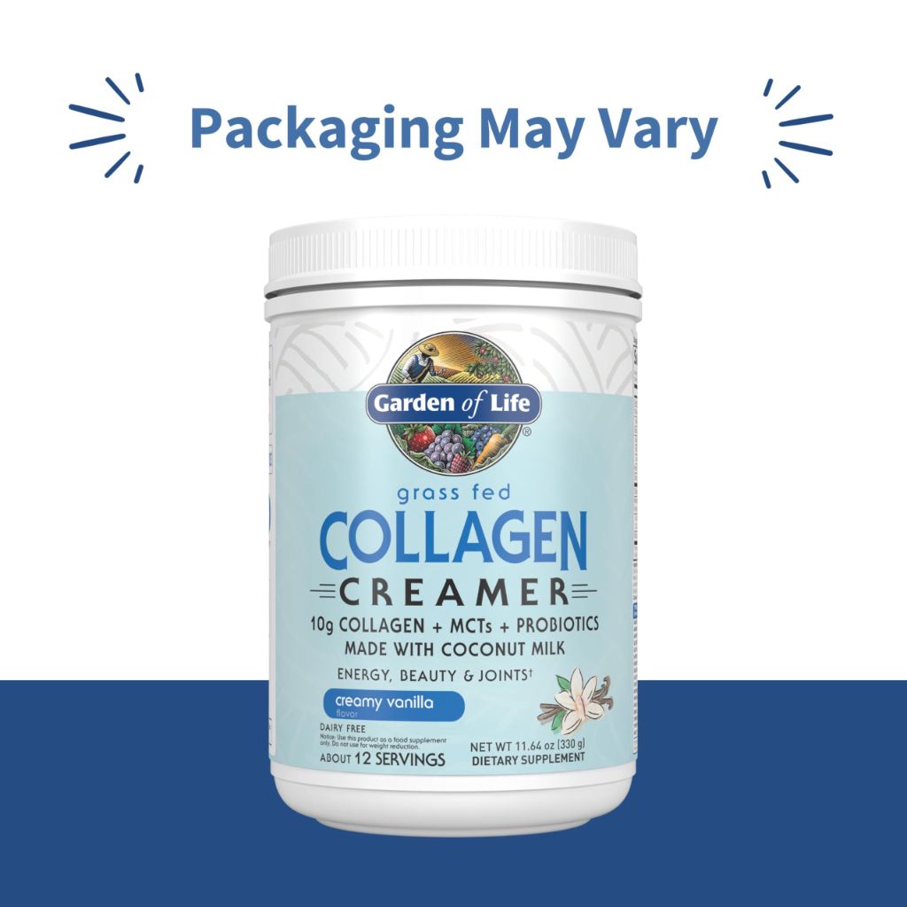 Garden of Life Grass Fed Collagen Creamer Powder, Creamy Vanilla - 12 Servings