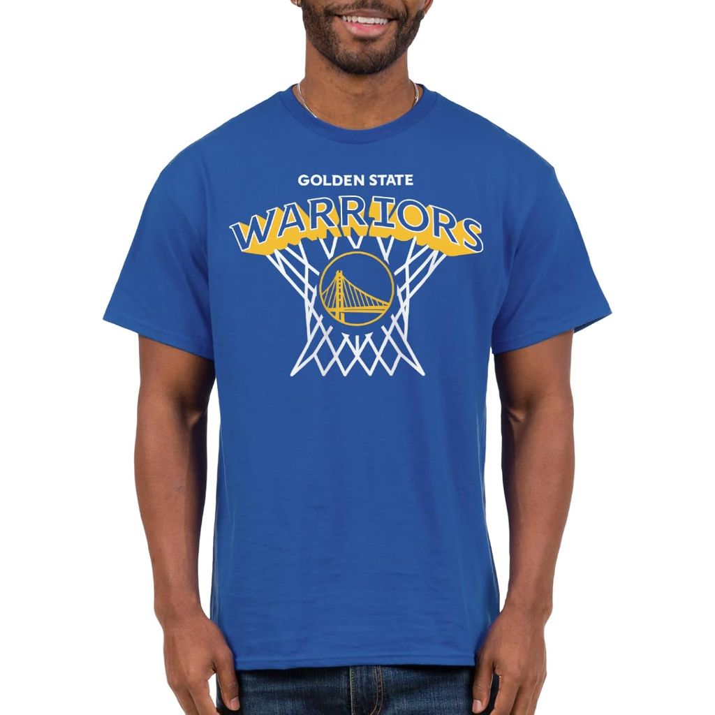 Junk Food NBA Nothing But Net Team Logo - Adult Short Sleeve Fan T-Shirt for Men & Women