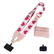 FOTN Clip and Go Strap for Phone with Wallet,Phone Strap with Zippered Pouch,Phone Strap Crossbody