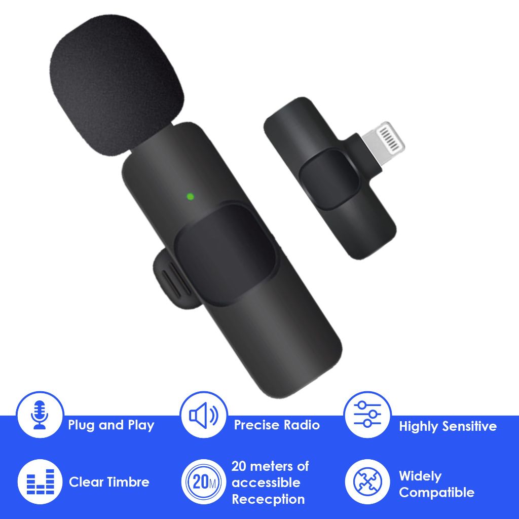 TARSIUN 2 Pack mini Updated Model Wireless Professional Lavalier Microphone