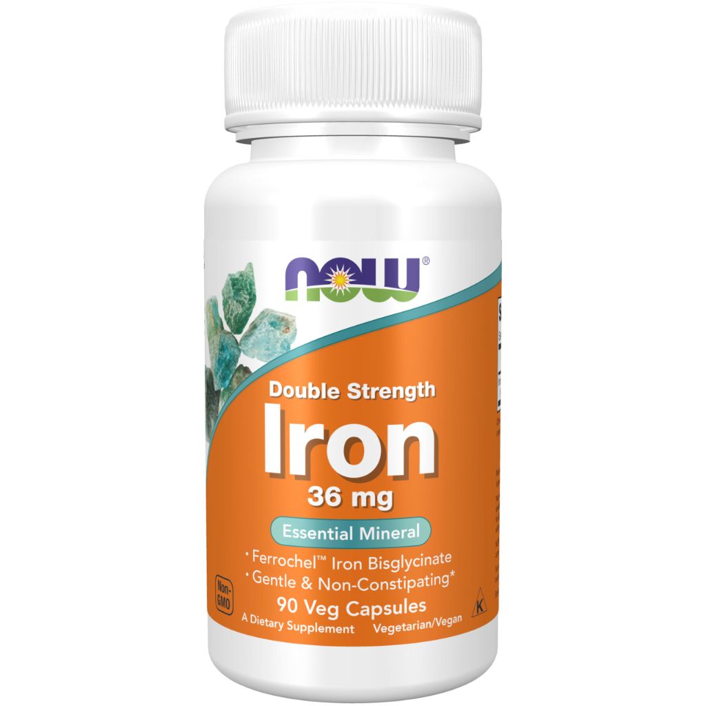NOW Supplements, Iron 36 mg - 90 Veg Capsules