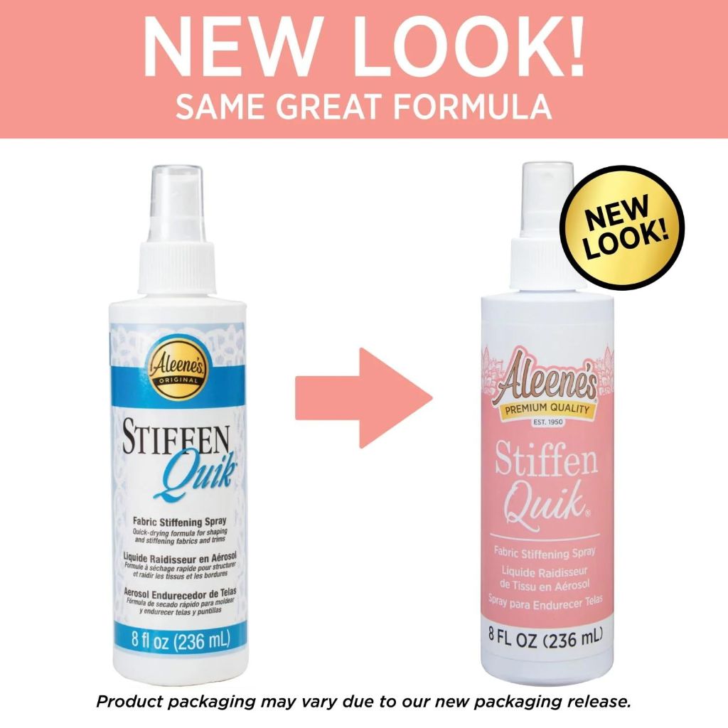 Aleene's 15581 Stiffen - Quick Fabric Stiffening Spray 8oz, Original Version, Packaging may vary