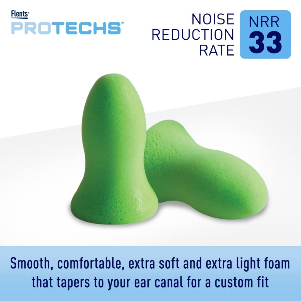 Flents Protechs Foam Ear Plugs, 50 Pair Green