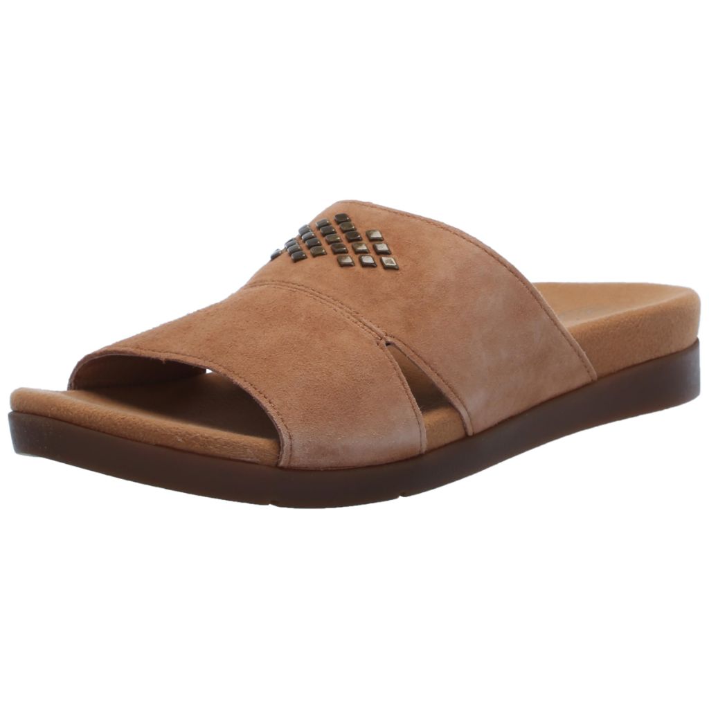 Spenco Women's Twilight Stud '22 Slide Sandal, Saddle - size 9
