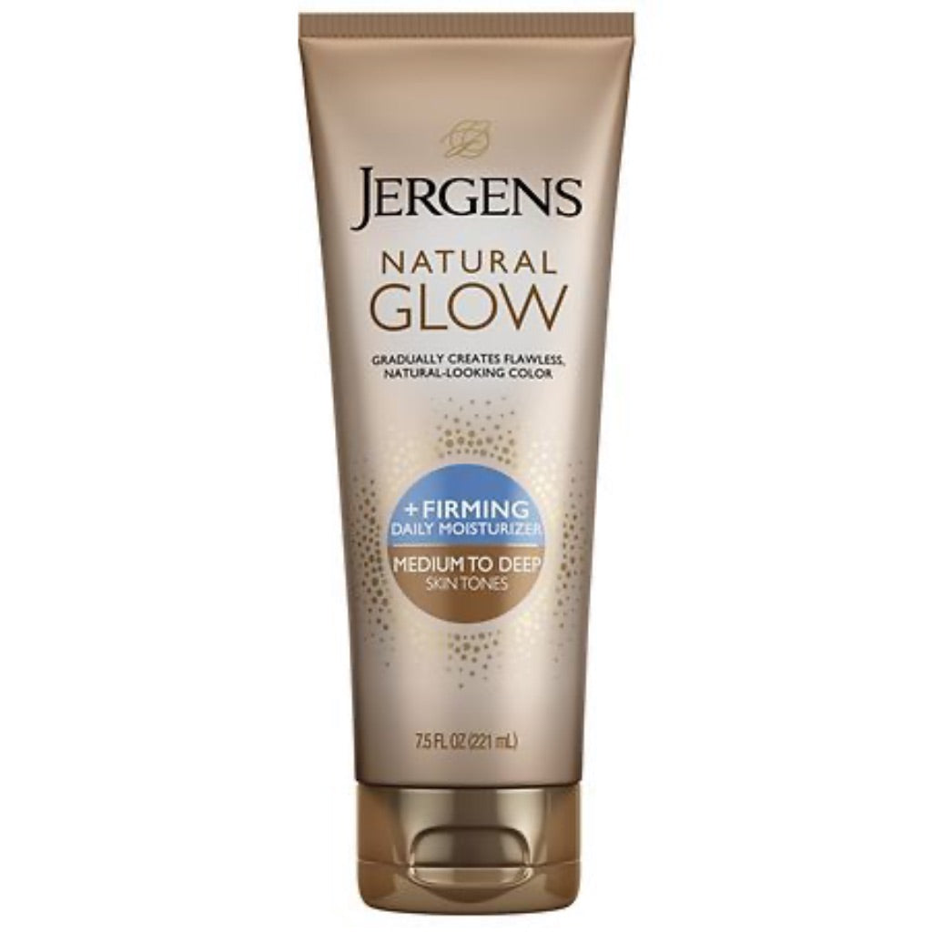 Jergens Natural Glow Firming Daily Moisturizer Medium to Tan Sunless Self Tanner Lotion  7.5 oz